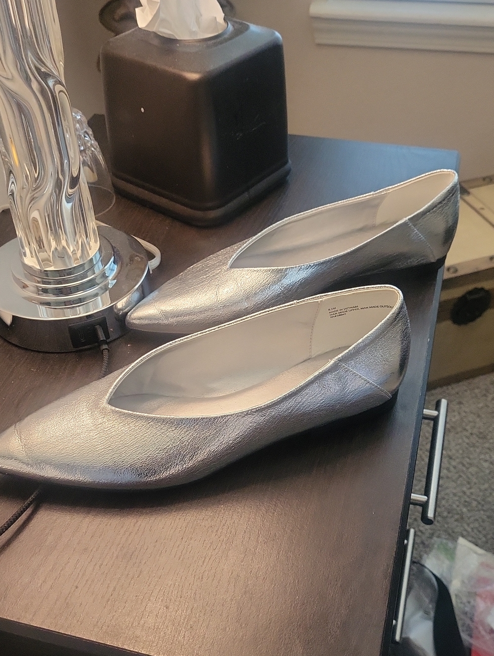Silver Metalic Flats